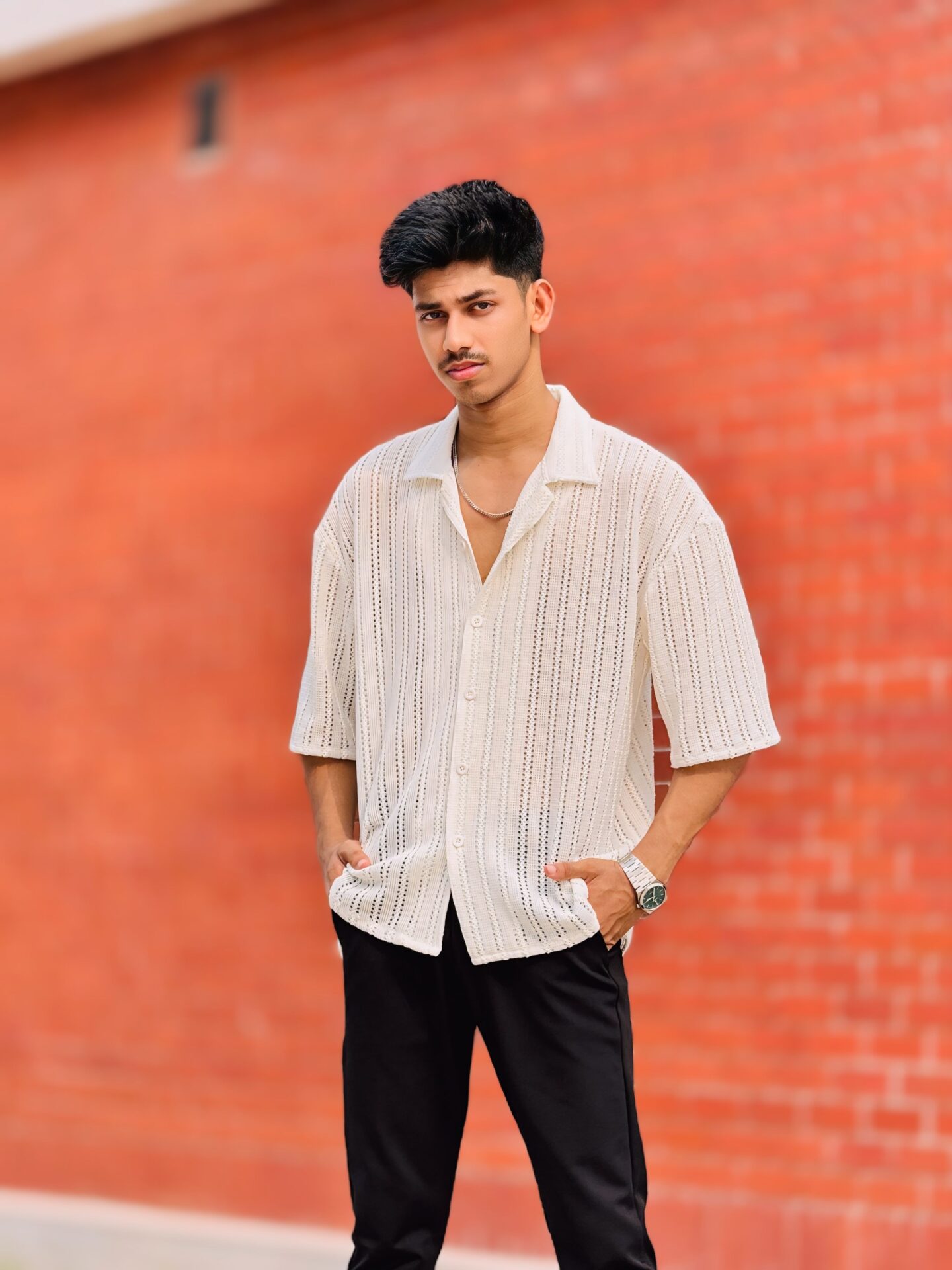 Cut Work Drop Shoulder Shirt (CDSS-1) - Image 3