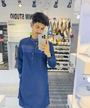 Alternative view of Embroidery Half Body Sequence (Navy) 1222