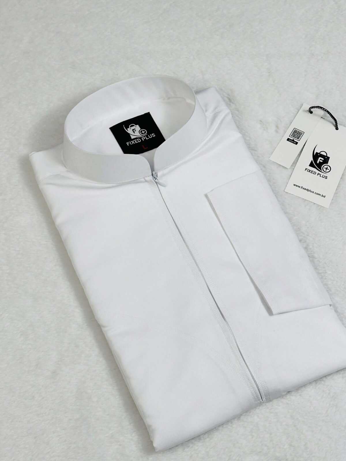 Classic Indonesian Thobe – Pure White (NIT-2) - Image 3