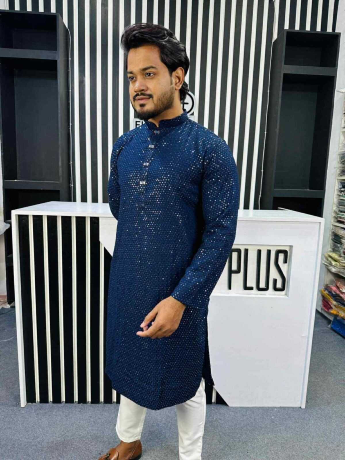 Sequence Panjabi Navy Blue (SP-26)