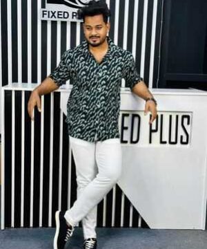 V-Cut Drop Shoulder Shirt 00147