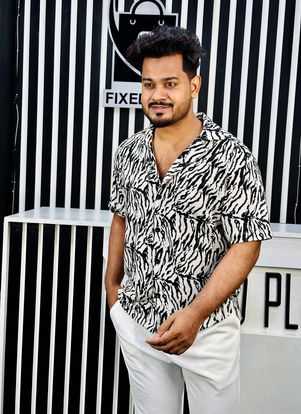 V-Cut Drop Shoulder Shirt 00148 - Image 3