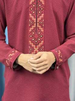 Alternative view of Round Neck China Popcorn Panjabi (RNP-2)