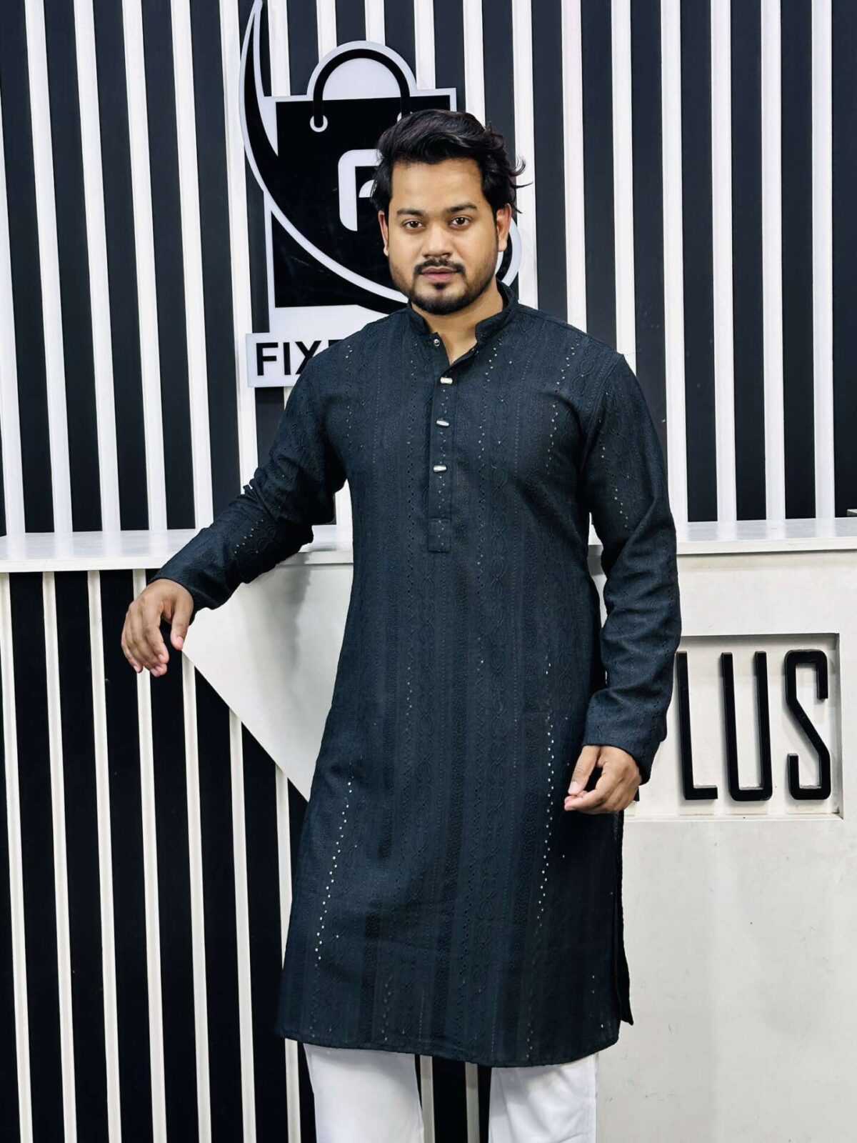 China Ambush Panjabi (Black) - Image 4