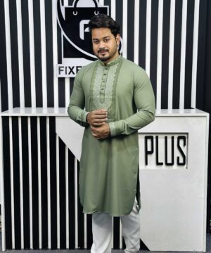 Alternative view of Embroidery Mabruk luxury Panjabi (EML-104)