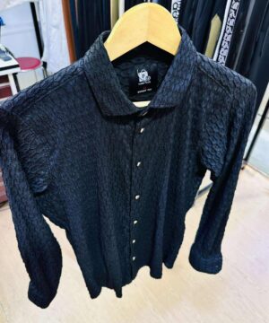 Alternative view of Popcorn Textured Ambush Shirt Black (PTAS-2)