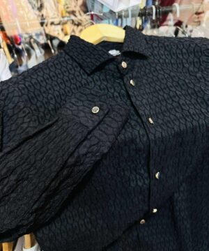 Popcorn Textured Ambush Shirt Black (PTAS-2)