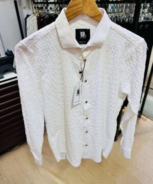 Popcorn Textured Ambush Shirt White (PTAS-3)