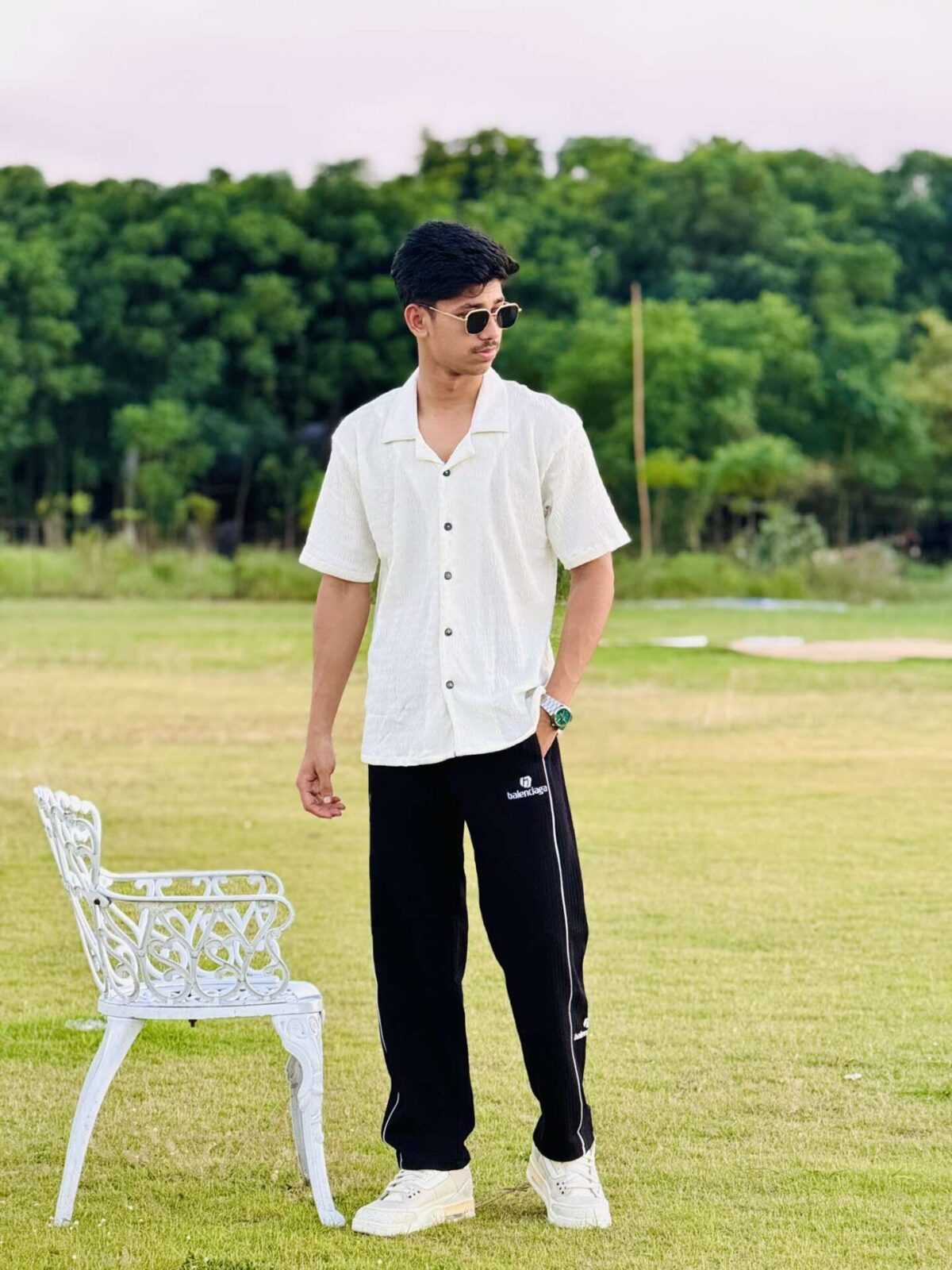 Drop Shoulder Shirt Off White (DSS-1) - Image 3