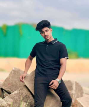 Alternative view of Imported China Polo Shirt-Black (ICPT-1)