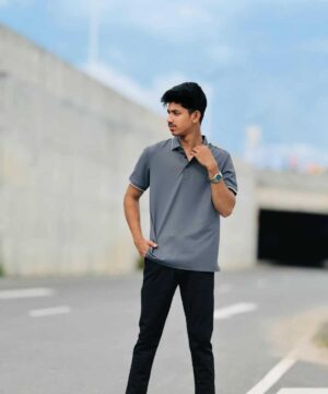 Alternative view of Imported China Polo Shirt-Deep Ash- (ICPT-4)