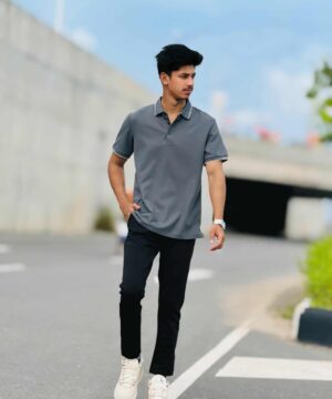 Imported China Polo Shirt-Deep Ash- (ICPT-4)