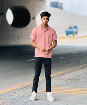 Imported China Polo Shirt-Pink- (ICPT-3)