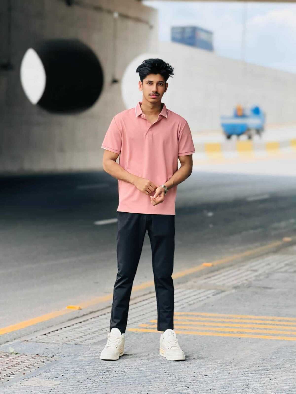 Imported China Polo Shirt-Pink- (ICPT-3)