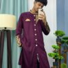 Sherwani Cutting Kurta – Wine Purple (SCK-3)