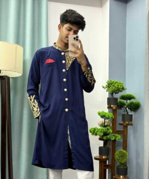 Sherwani Cutting Kurta – Royal Blue (SCK-1)