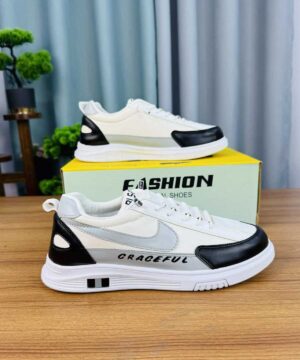 GRACEFUL White & Black Sneakers (GS-3)