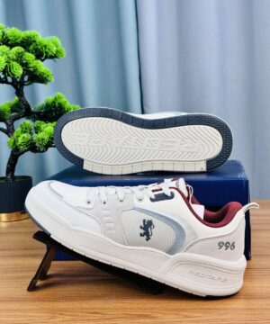 RedTape Classic White-Maroon Sneakers (RTS-1)