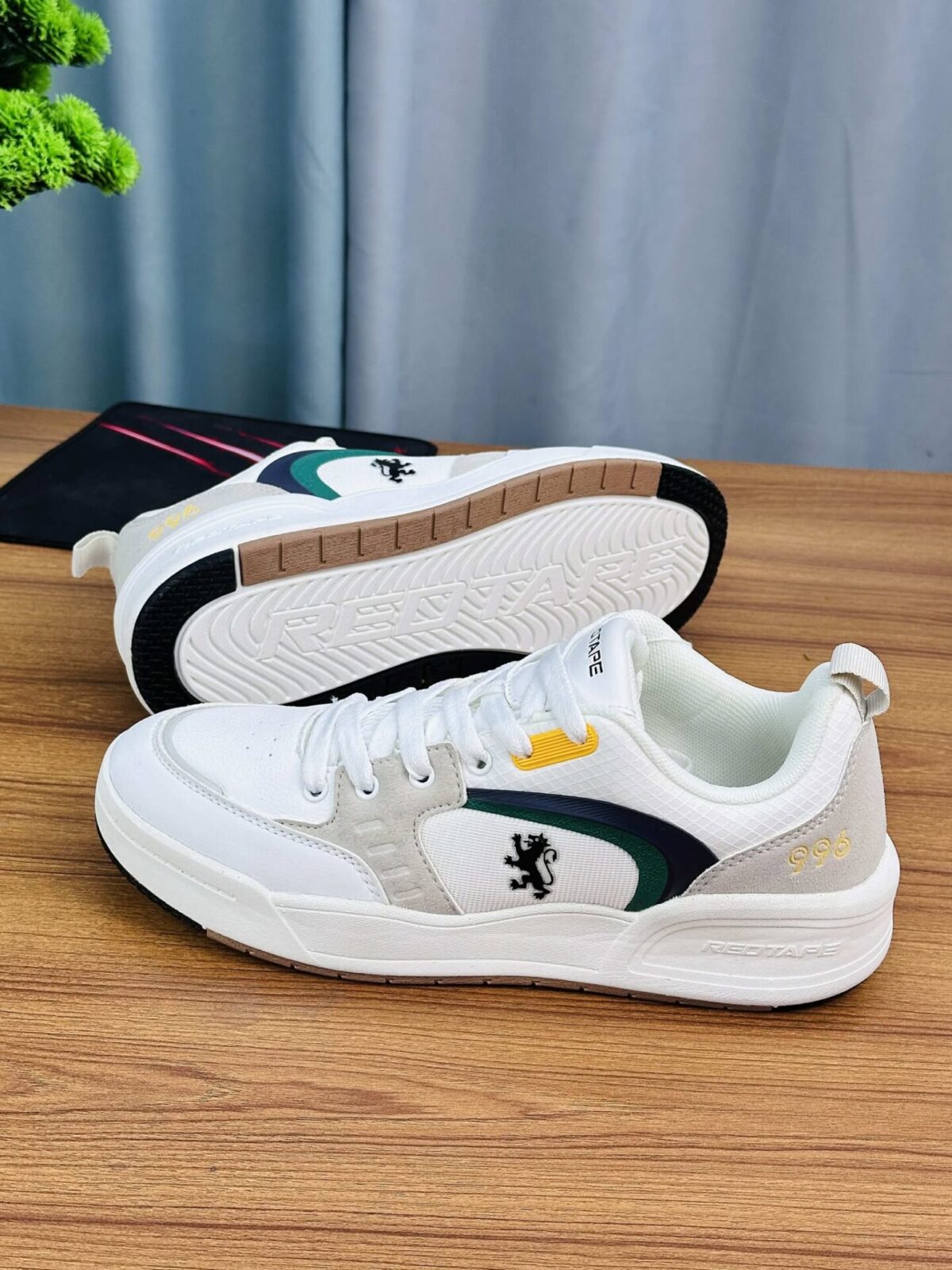 RedTape White-Navy-Green-Yellow Sneakers (RTS-3) - Image 5