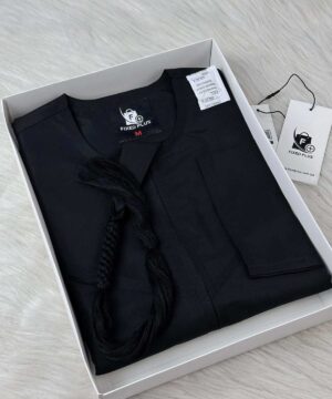 Midnight Black – Premium Emirati Thobe (PET-1)