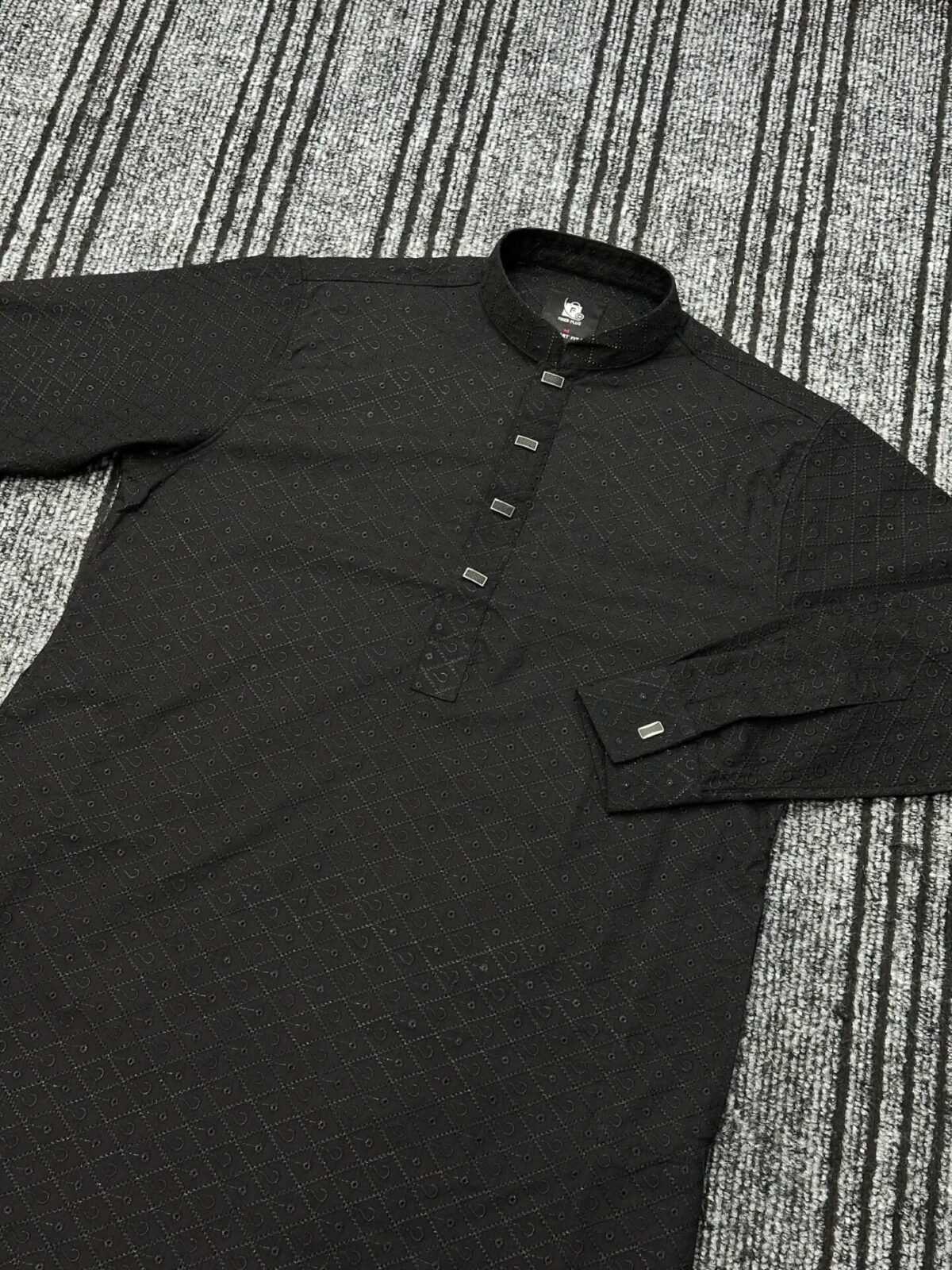 Midnight Black Signature Chiken Panjabi (CP-104) - Image 2