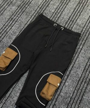 Black Cargo Pocket Baggy (Brown Pockets) (SSB-5)