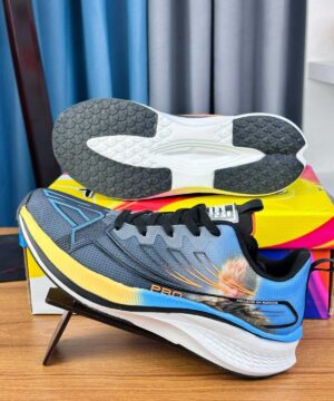 AeroFlex Runner Pro – Steel Blue Yellow (SS-27)