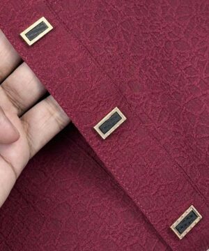 Alternative view of Royal Weave Panjabi – Maroon  (RWP-6)