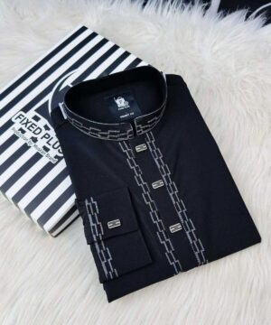 Premium Classic Panjabi – Black (PSP-4)