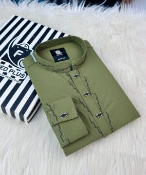 Premium Classic Panjabi – Olive Green (PSP-1)
