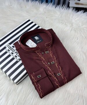 Premium Classic Panjabi – Maroon (PSP-3)