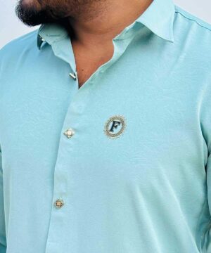 Alternative view of 𝗦𝘁𝗼𝗻𝗲 𝗪𝗼𝗿𝗸 𝗙𝘂𝗹𝗹 𝗦𝗹𝗲𝗲𝘃𝗲 𝗦𝗵𝗶𝗿𝘁 ( Light Olive )(SWFS-1)