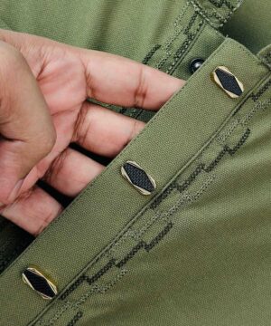 Alternative view of Premium Classic Panjabi – Olive Green (PSP-1)