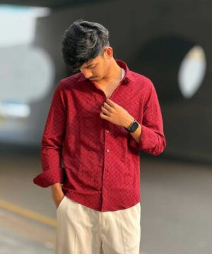 Urban Weave Classic Shirt – Maroon Red (UWS-3)