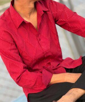 Alternative view of Urban Weave Classic Shirt – Maroon (UWS-5)