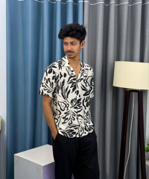 Alternative view of V-Cut Drop Shoulder Shirt 00158