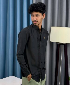 Alternative view of Tuxedo Shirt - Black (TS-100)