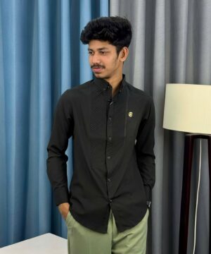 Tuxedo Shirt - Black(TS-4)