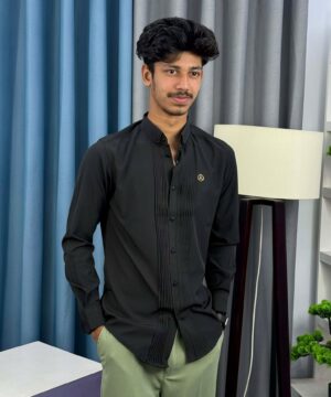 Tuxedo Shirt - Black (TS-100)