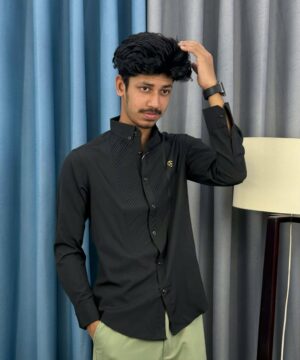 Alternative view of Tuxedo Shirt - Black(TS-4)