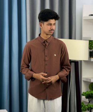 Formal Shirt Round Button (Mustard) - F4