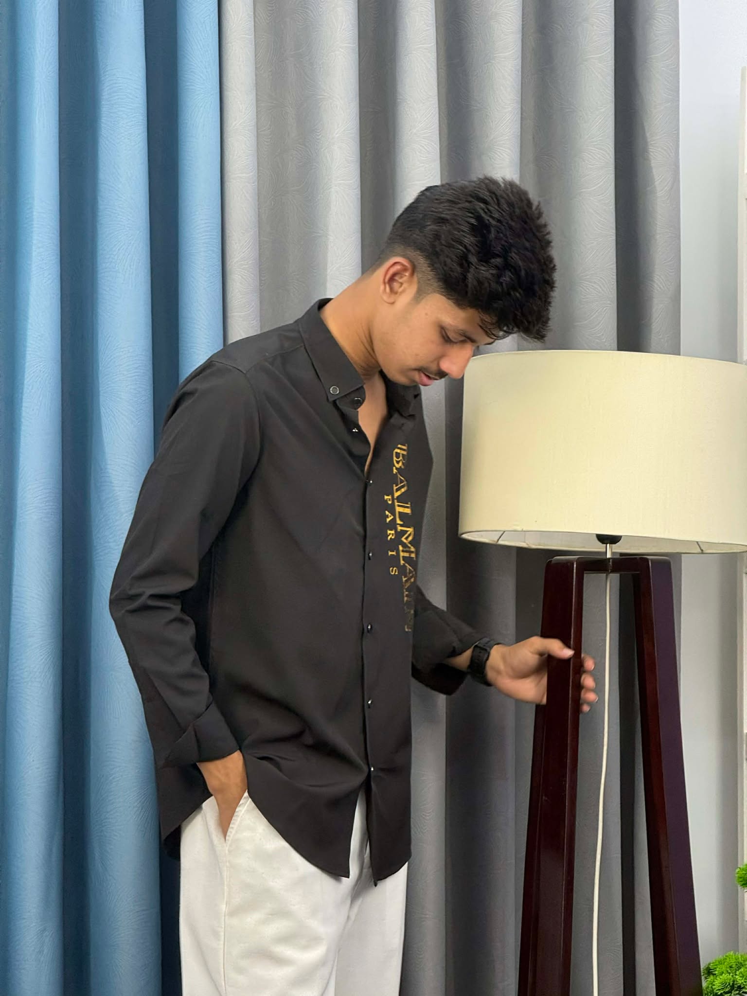 Balmain Premium Shirt (Black) (BPS-2) - Image 2