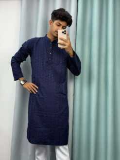 Chicken Panjabi  Deep Navy Blue  (CP-55)