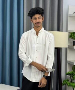 Alternative view of Tuxedo Shirt - White  (TS-103)