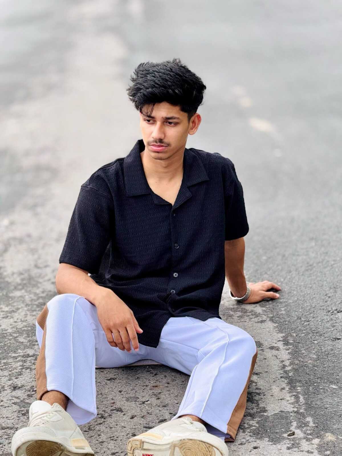 Drop Shoulder Shirt Black (DSS-2)