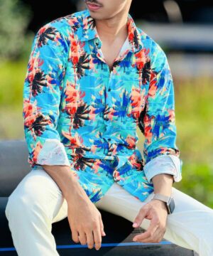 Alternative view of Tropical Sunset Paradise Shirt (TSP-1)