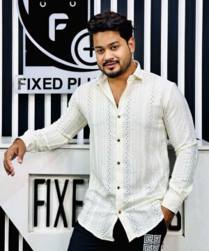 Chinese Spandex Shirt (Cream)(CSS-30)