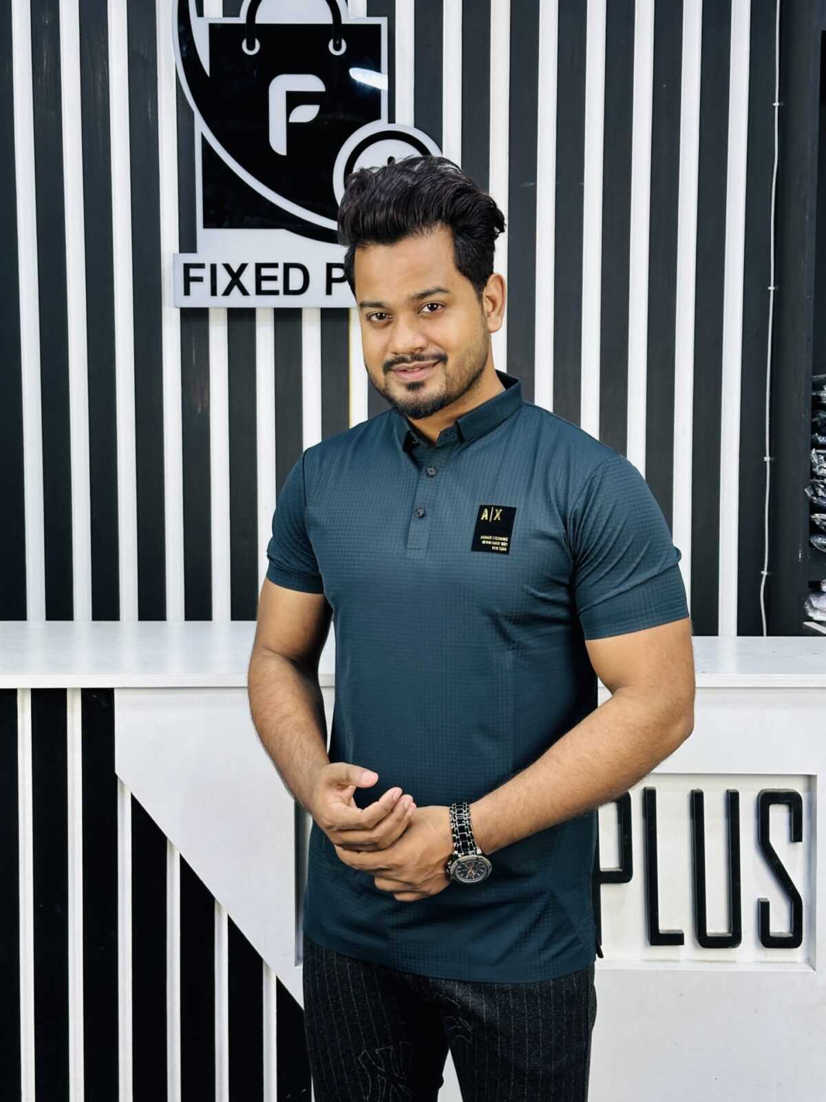 A/X China High Spandex Polo (Sea Green)(POLO-2) - Image 2