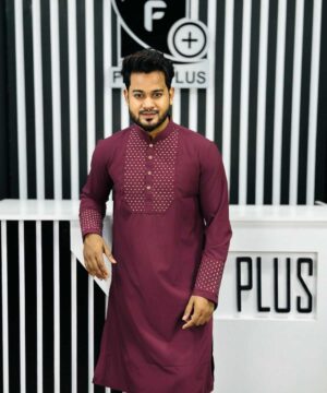 Alternative view of Commando Panjabi Velvet Maroon (CP-7)