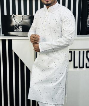 Cotton Printed Punjabi (Green Print) (CPP-2)